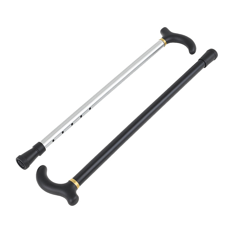 Canne de marche ajustable en aluminium, offrant stabilité et soutien ergonomique aux seniors.
