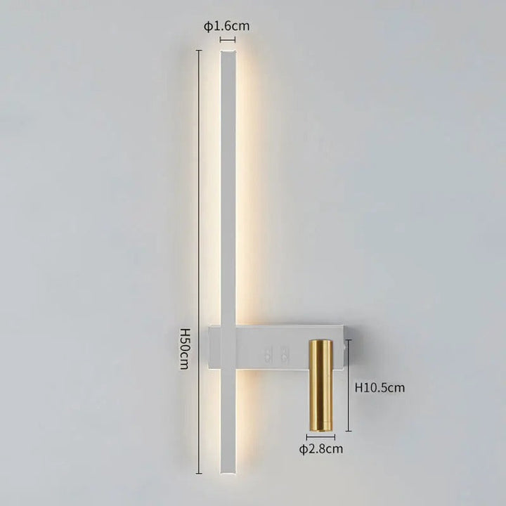 Luminaire mural LED design élégant, lumière réglable, idéal pour créer une ambiance dans un décor moderne.