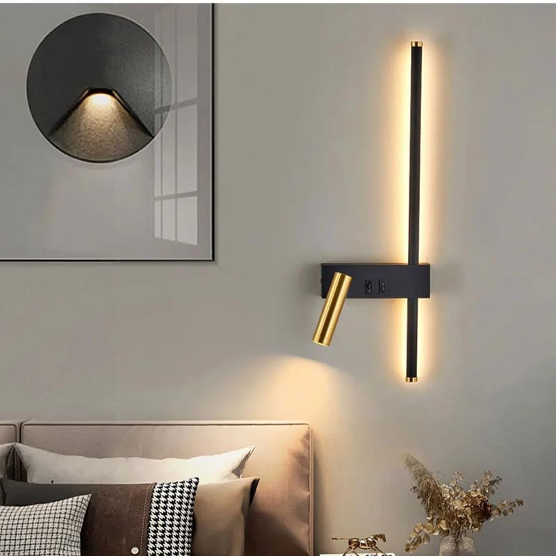 Applique murale design, LED intégrée, aluminium élégant, spot réglable pour une lumière d'ambiance personnalisée.