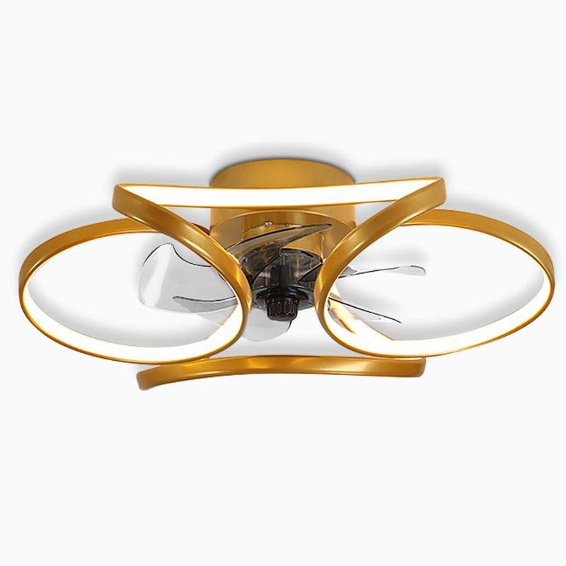 Design moderne ventilateur de plafond LED fleur. Un luminaire unique pour sublimer et ventiler votre intérieur avec élégance.