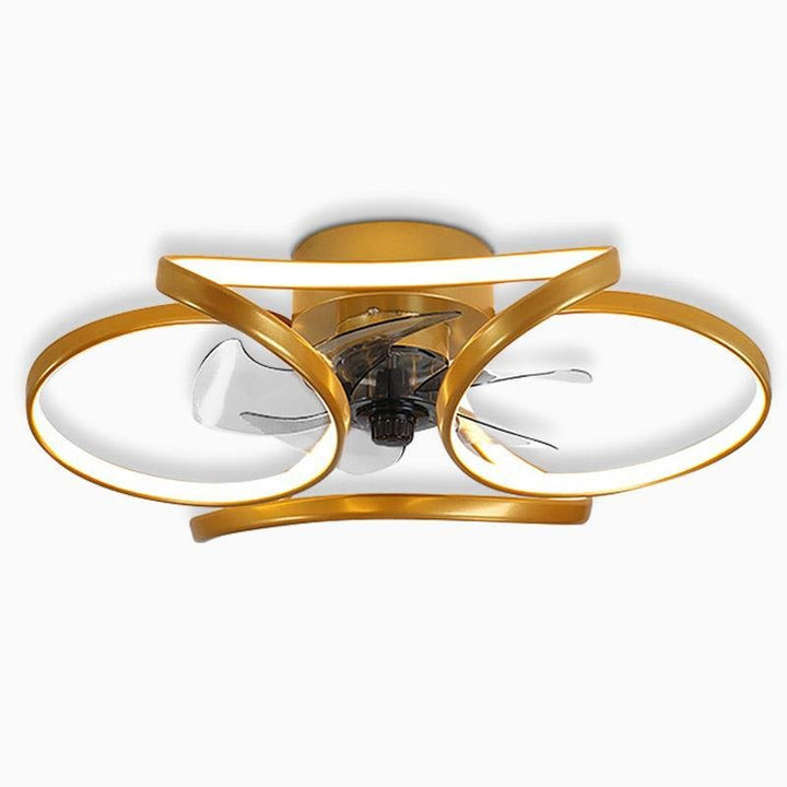Design moderne ventilateur de plafond LED fleur. Un luminaire unique pour sublimer et ventiler votre intérieur avec élégance.