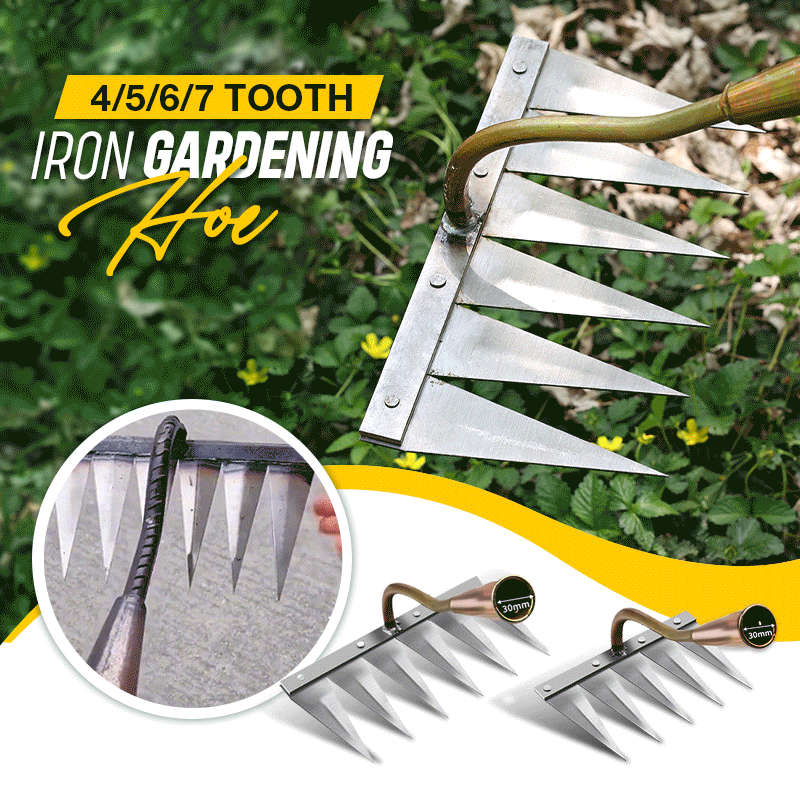Râteau robuste pour l'entretien du jardin, parfait pour ratisser et préparer la terre.