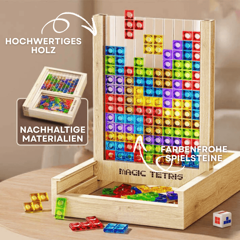 Puzzle EcoBlock Board en bois durable, écologique, jeu éducatif pour la famille, développe la logique et la créativité.
