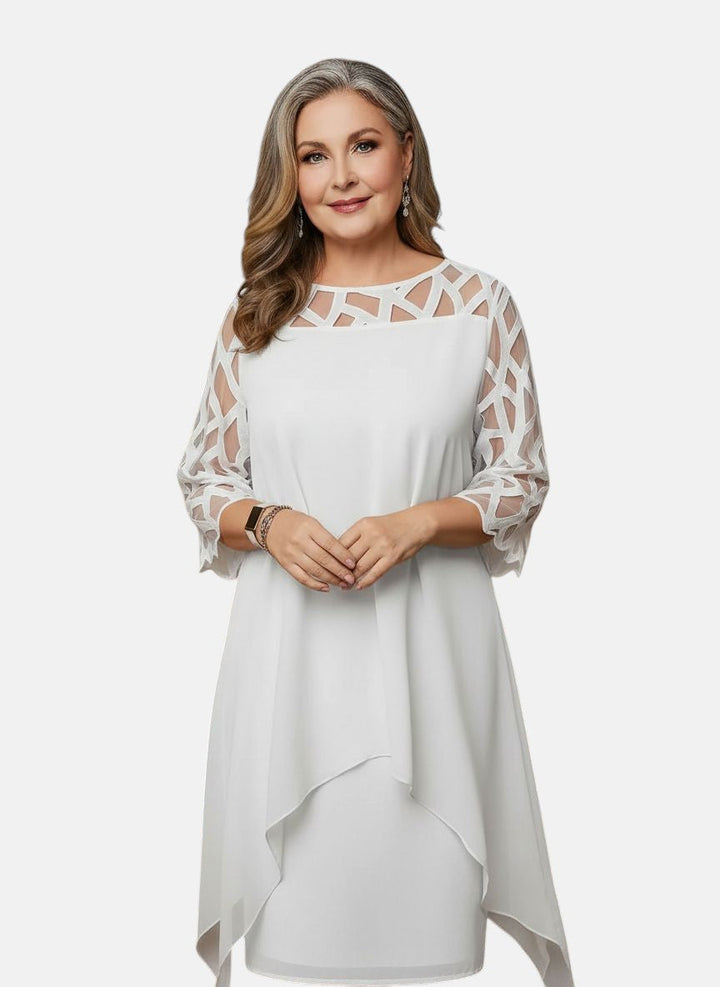 Robe féminine élégante, coupe flatteuse et confortable pour toutes les tailles du S au 5XL.