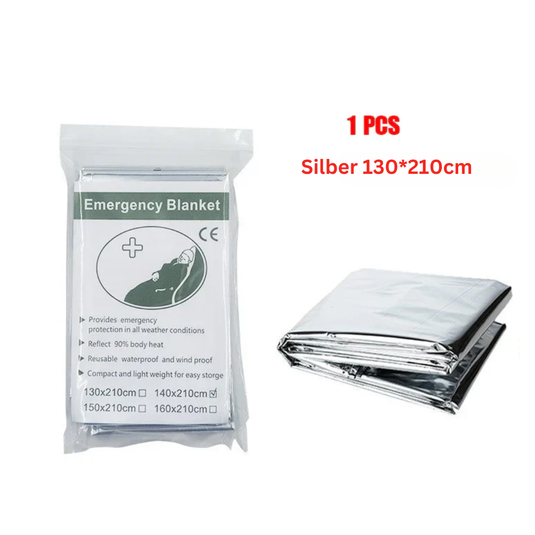 Poncho de protection ThermaShield pour la survie, idéal camping, urgence, bivouac, très léger.