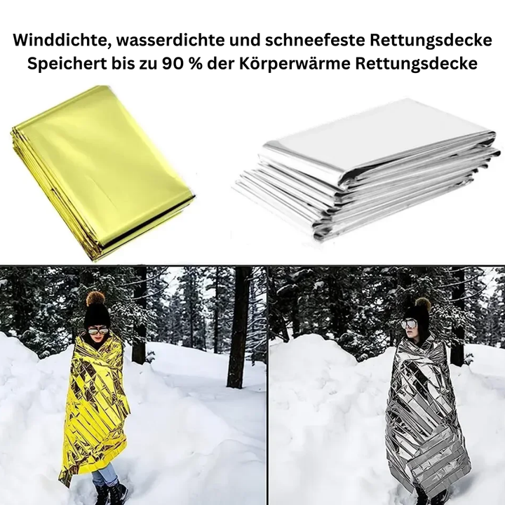 Poncho d'extérieur ThermaShield: léger, thermique, étanche. Parfait pour camping et urgence.