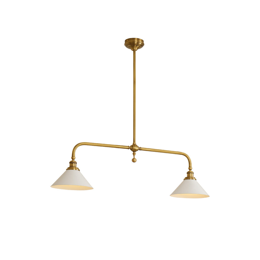 Suspension de style moderne, deux abat-jours en verre, illumine votre espace avec élégance.