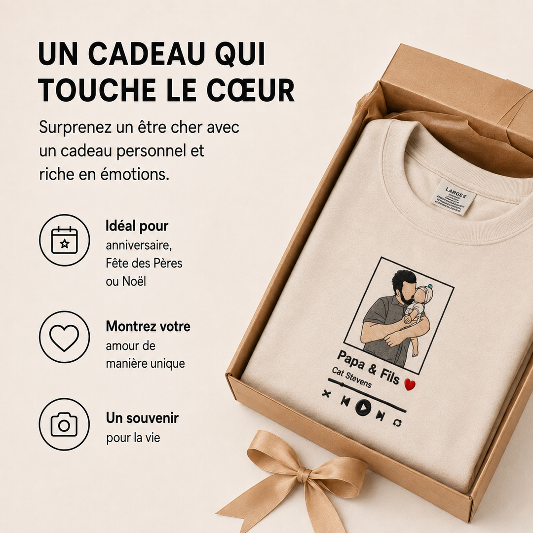 Vêtement personnalisable avec broderie photo de haute qualité, mode unisexe tendance.