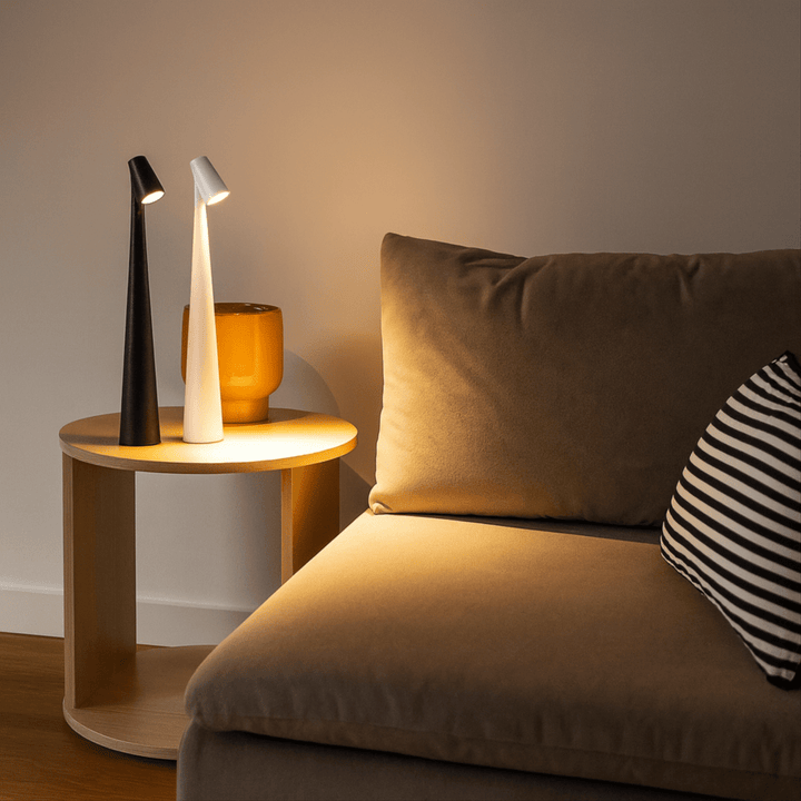 Lampe Lumora LED design, sans fil et dimmable, éclairage intérieur moderne, portable pour une ambiance sur mesure.