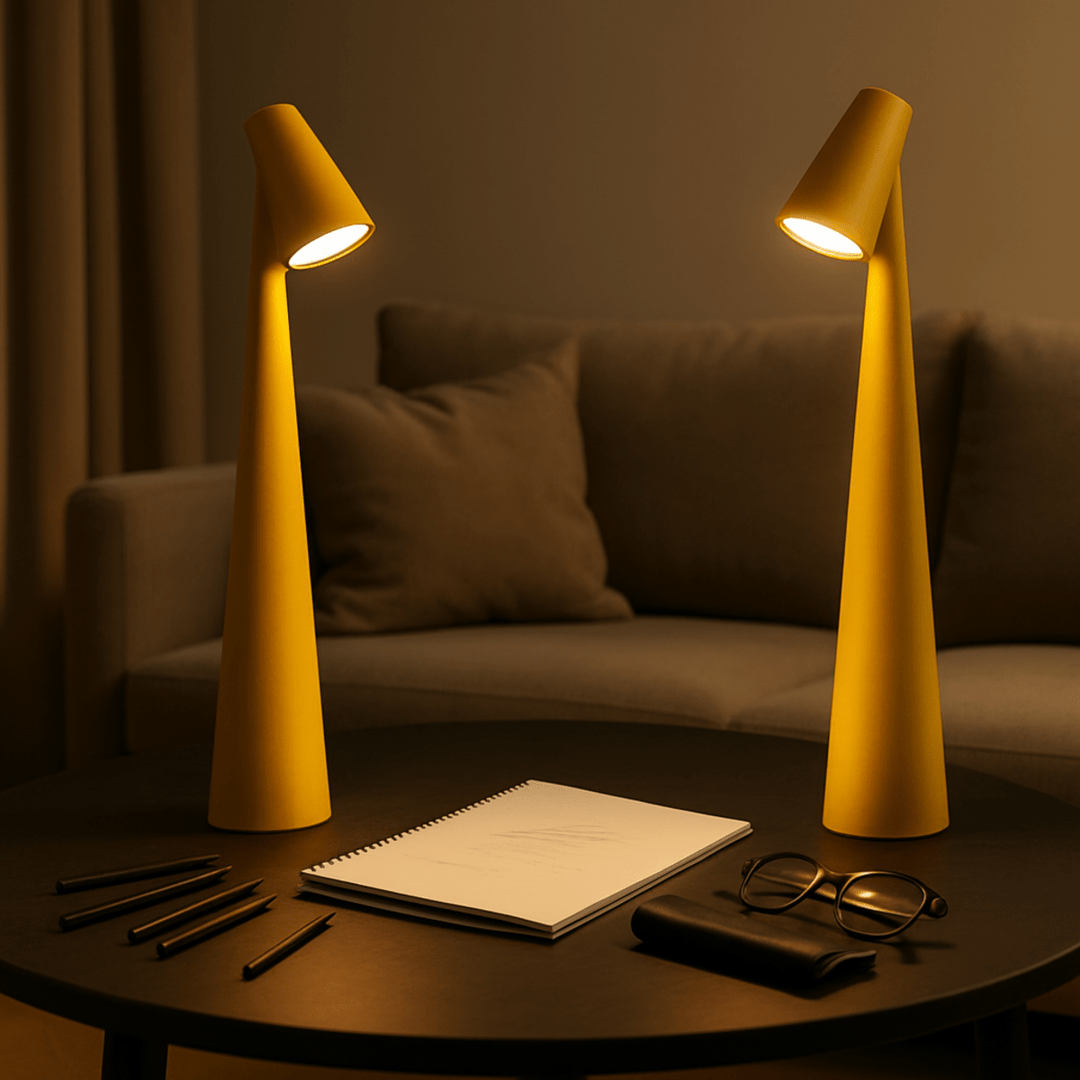 Lumora: lampe de table LED portable, sans fil, intensité dimmable, autonomie longue durée, pour tout décor.