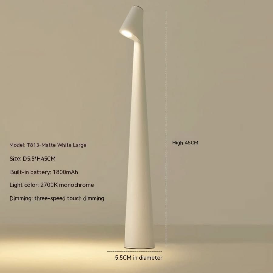 Lumora: lampe de table LED portable, autonomie 20h, sans fil, dimmable, éclairage d'ambiance moderne et élégant.