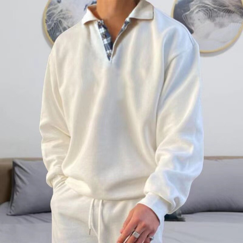 Chandail homme automne, doux et chaud, parfait pour un look décontracté chic et la mode masculine.