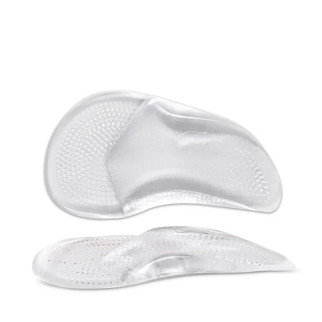 Semelles intérieures en gel silicone, apportent confort et soutien pour la marche, hommes et femmes.