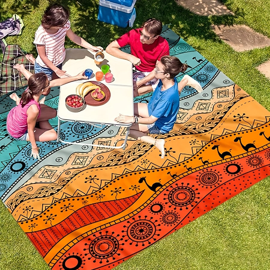 Tapis de pique-nique et camping TropiComfort, grand format, durable et facile à transporter pour l'extérieur.