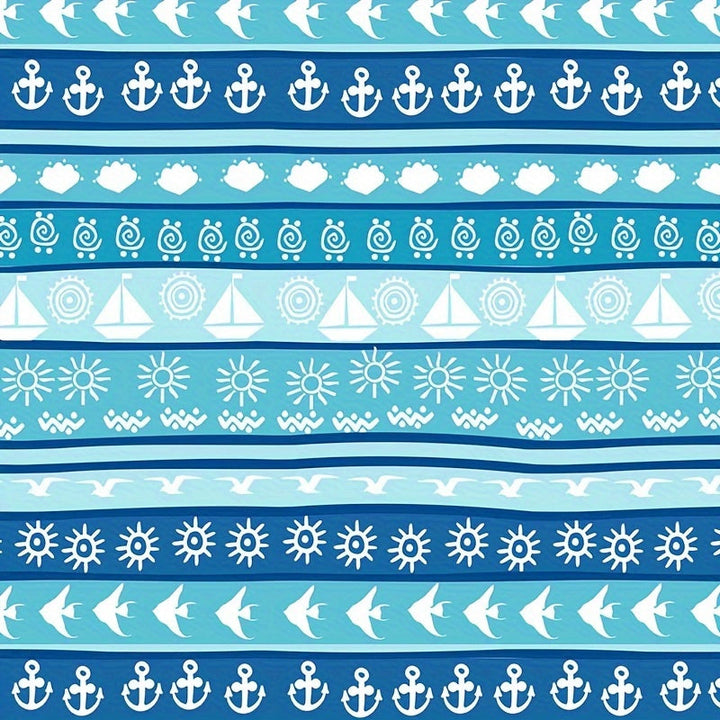 Tapis de plage TropiComfort XL, bleu, en polyester, multi-usage pour camping et voyage.