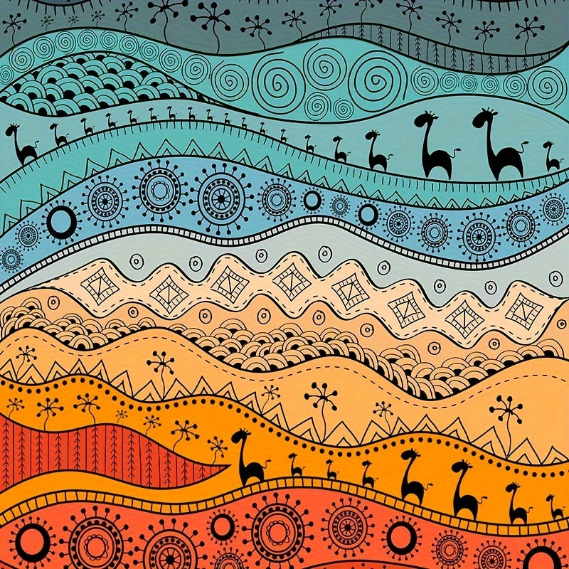 Tapis de plage TropiComfort spacieux en polyester durable, idéal pour se détendre à l'extérieur.