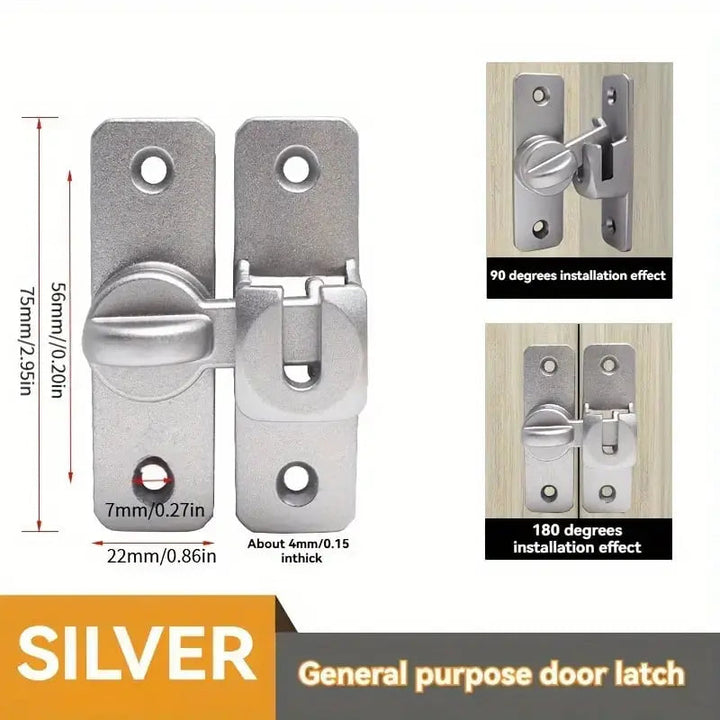 Serrure de porte en aluminium avec pêne renforcé. Idéale pour une protection fiable contre les tentatives de cambriolage.