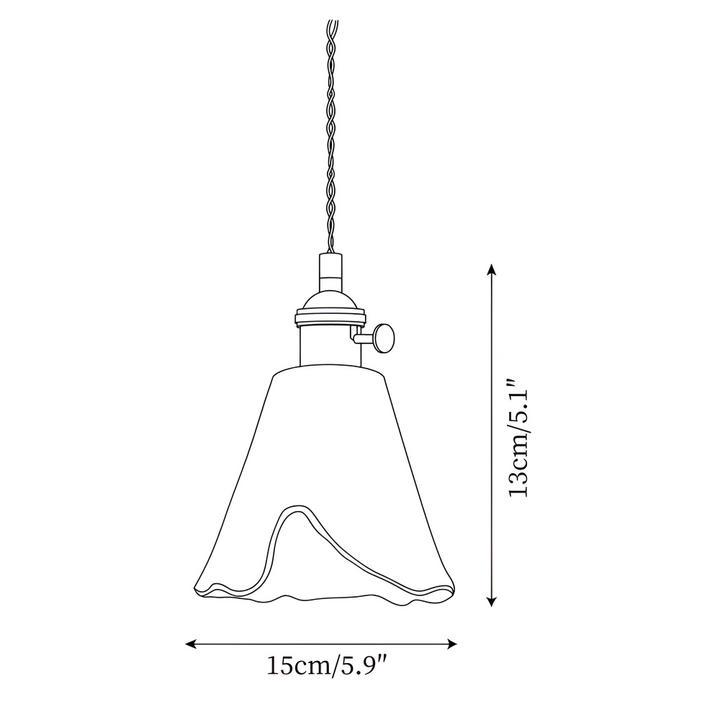 Lampe suspendue rétro pour salle à manger, verre et laiton robuste.