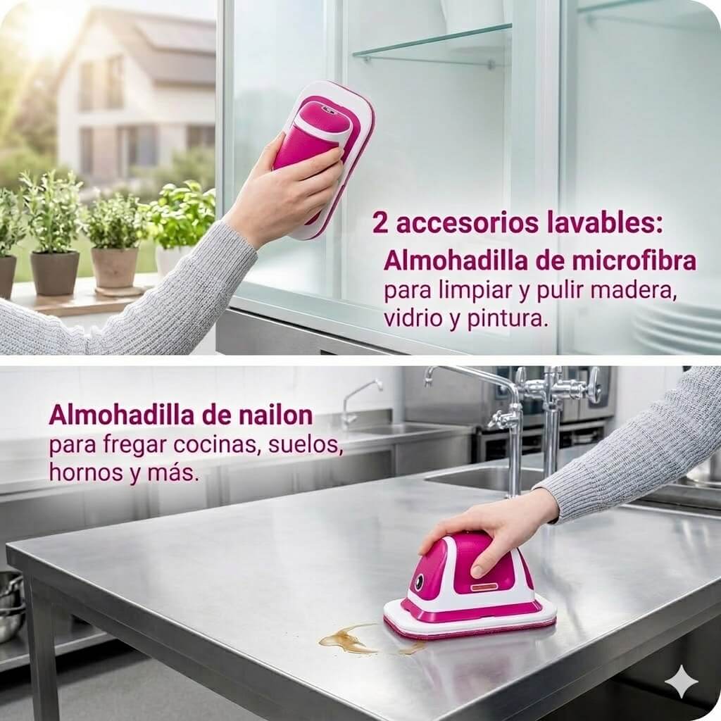 Cepillo eléctrico para limpieza rápida en baño, cocina y zonas difíciles