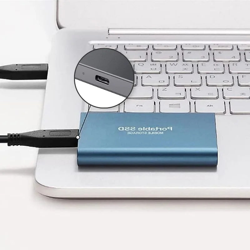 SSD Externe ByteX USB-C, stockage ultrarapide et portable pour transfert de données, sauvegarde et gaming.
