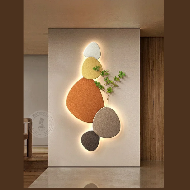 Applique murale LED, design organique unique. Ce luminaire moderne transforme votre intérieur avec style et ambiance.