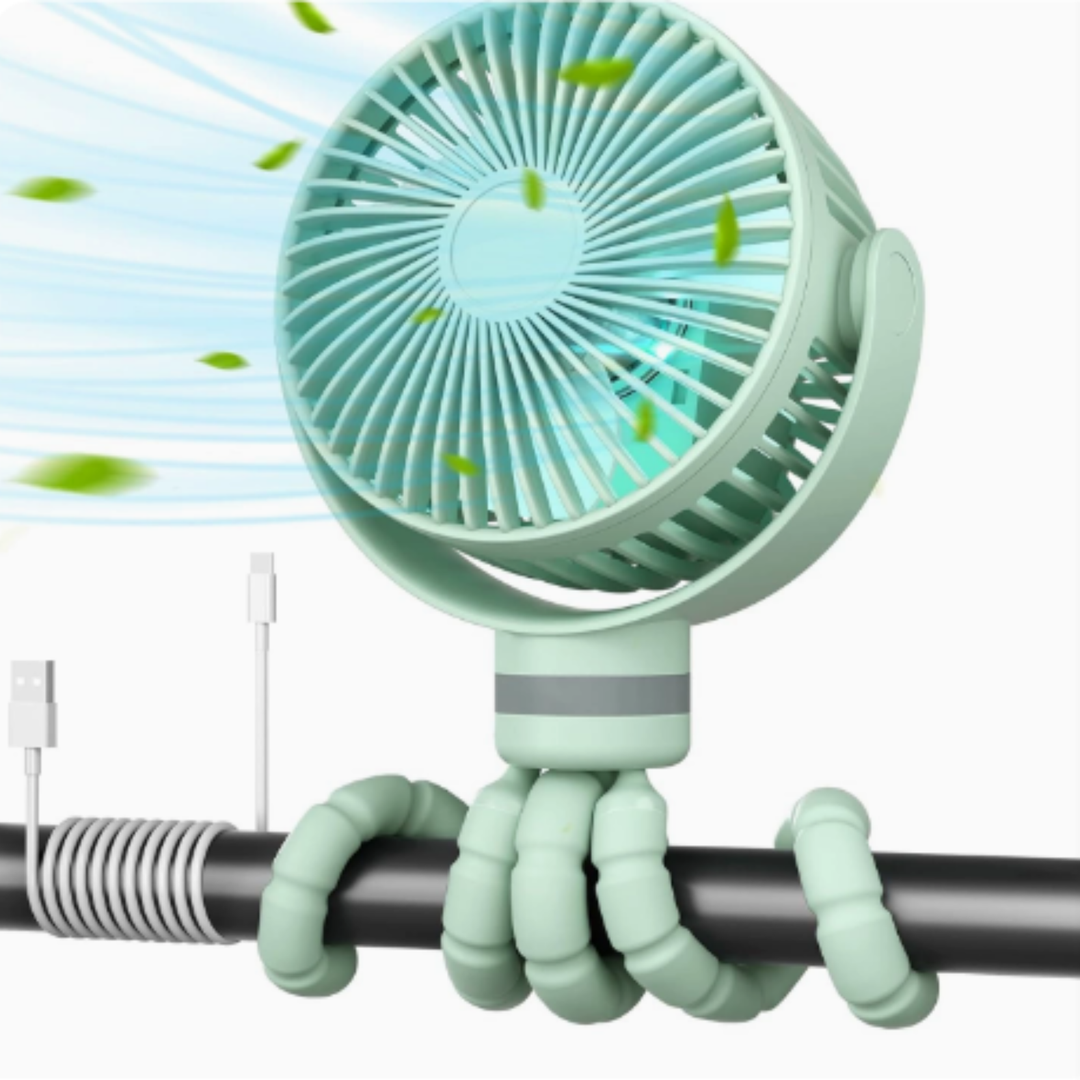 Ventilateur portable USB pliable, simple d'utilisation pour fraîcheur immédiate.