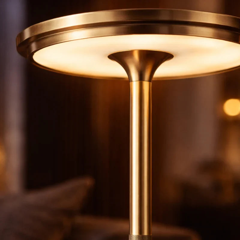 Éclairage d'ambiance LED Glimmera, lampe de table sans fil rechargeable, dimmable, parfaite pour salon moderne.