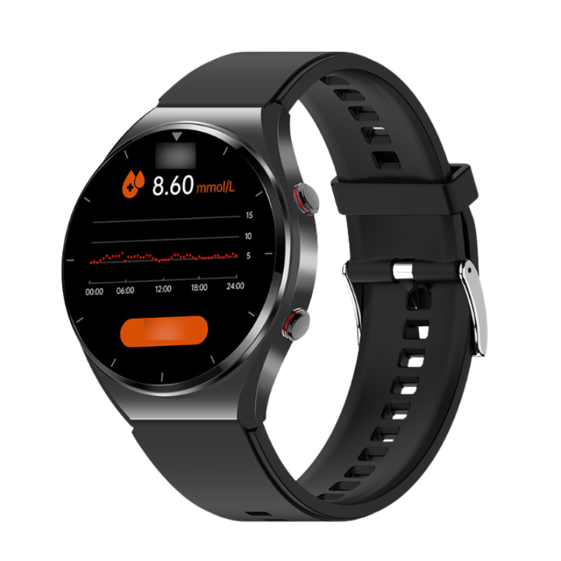 Montre connectée santé unisexe: suivi précis glycémie, ECG, tension artérielle. Idéale pour surveillance cardiaque et bien-être.