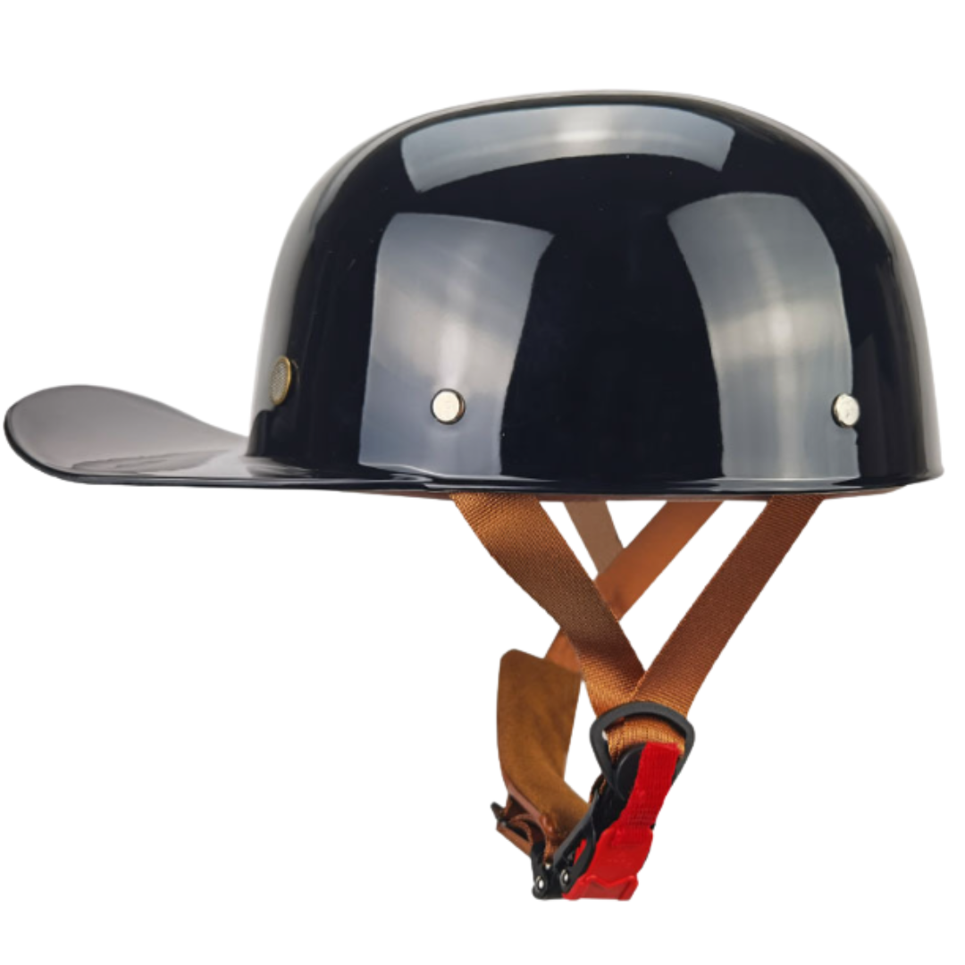Accessoire de sécurité PulseCap, casque urbain noir, style casquette pour motard.