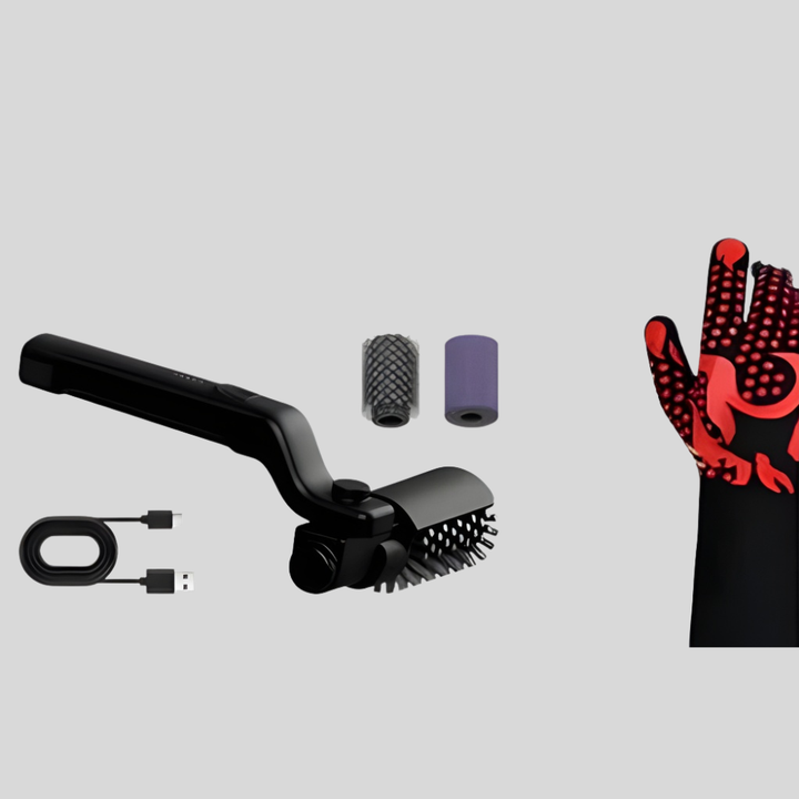Nettoyez rapidement et efficacement votre grill BBQ avec la brosse électrique sans fil à rouleau rotatif.