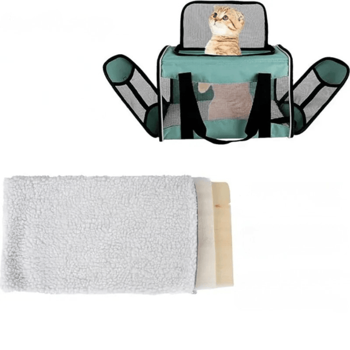 Sac de transport sécurisé et confortable pour chat et petit chien, maille respirante, idéal longs voyages.