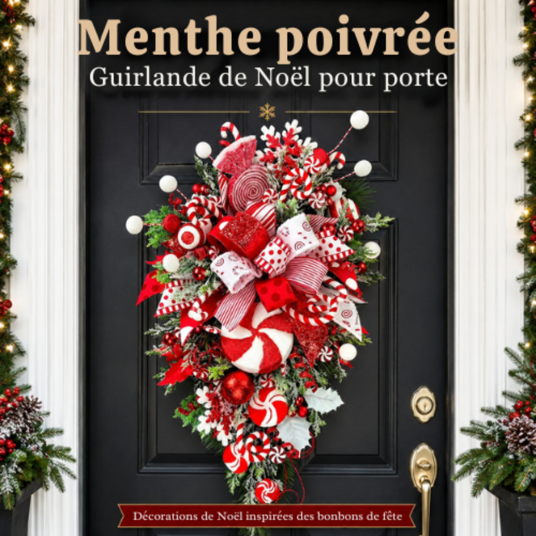 Ornements de Noël bonbons décoratifs pour sapin, touche festive sucrée. Parfait pour une ambiance hivernale.