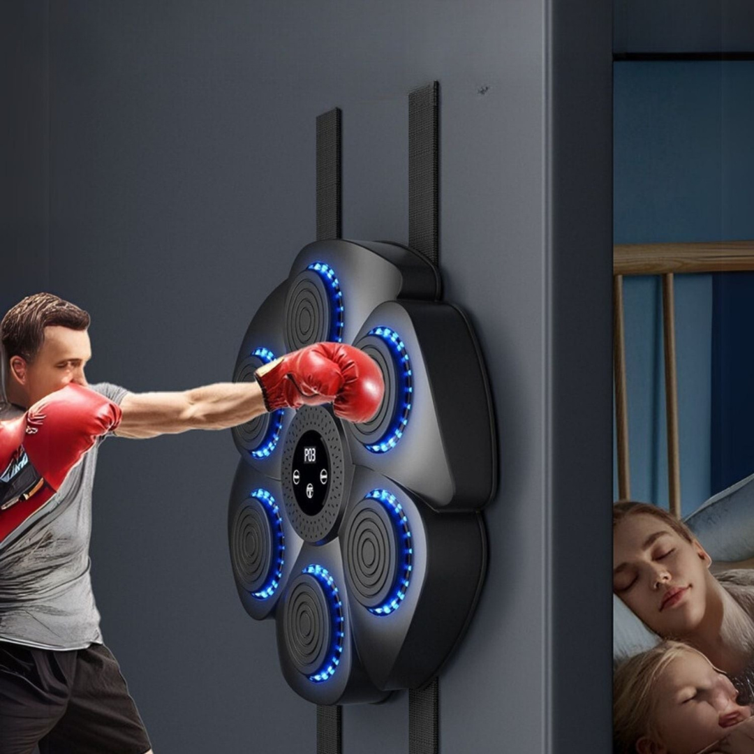 Machine à boxe interactive intelligente pour entraînement fitness dynamique à domicile. Améliore cardio et réflexes.