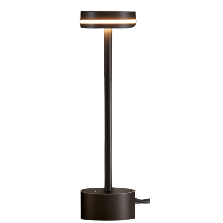 Lampe de table LED sans fil, portable et rechargeable, design moderne, éclairage doux dimmable pour toute pièce.