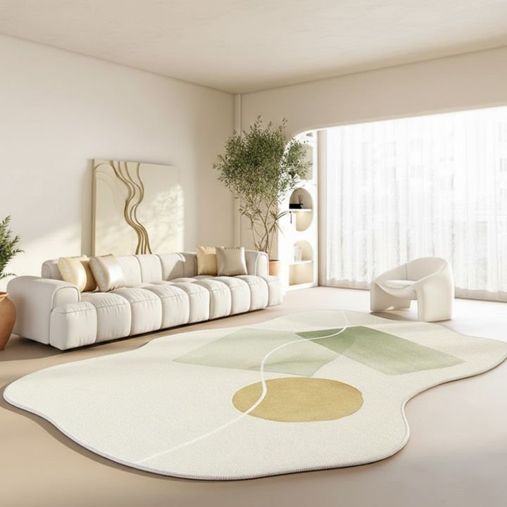 Tapis Novara confortable, inspiration japonaise, antidérapant, parfait pour chambre.