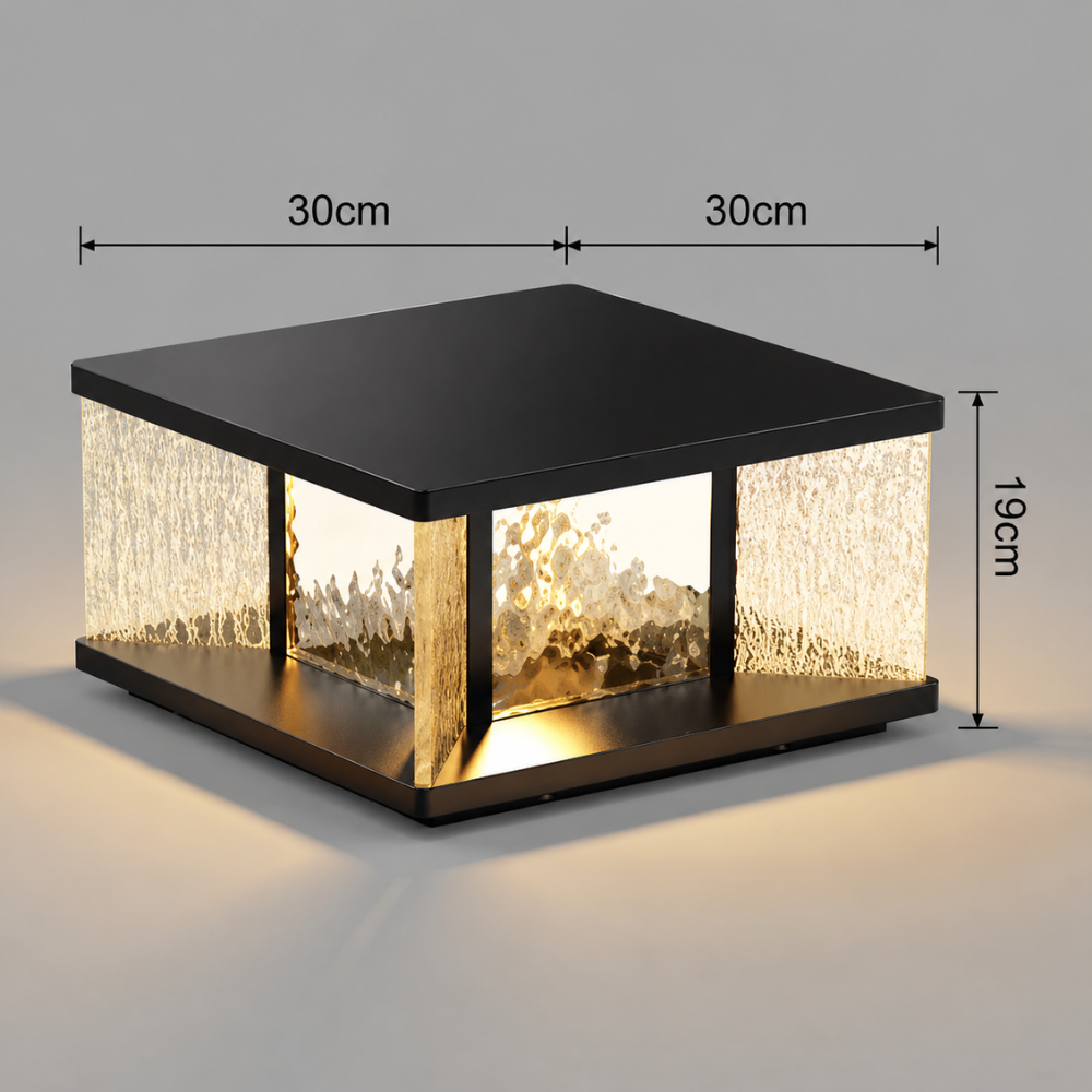 Lumière de pilier moderne pour allée, jardin, étanche IP65, design élégant LED.
