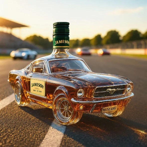 Carafe à whiskey en verre, design épuré, parfaite pour collection ou cadeau homme.