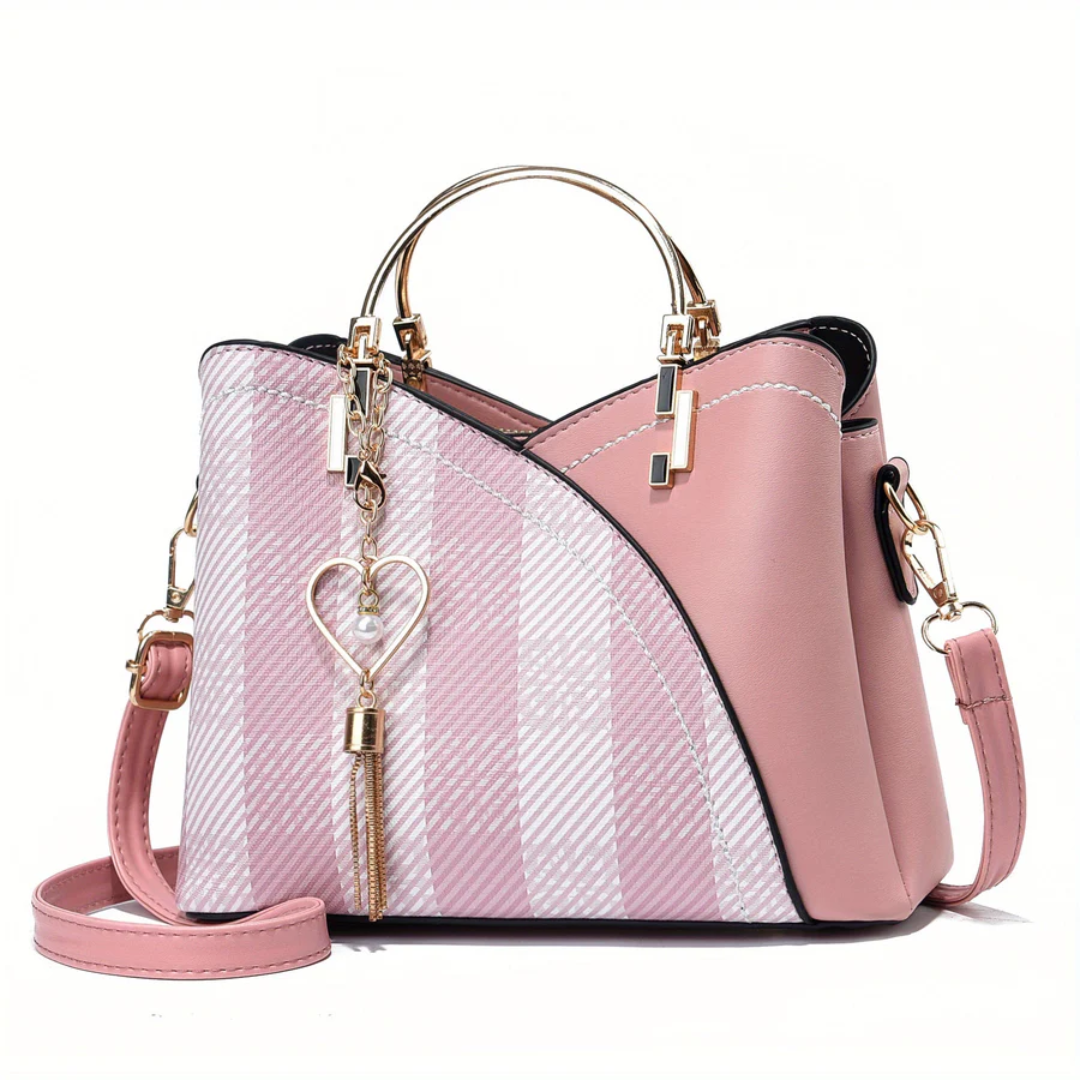 Sac à main femme avec poches extérieures, pratique et chic, idéal pour le quotidien actif.