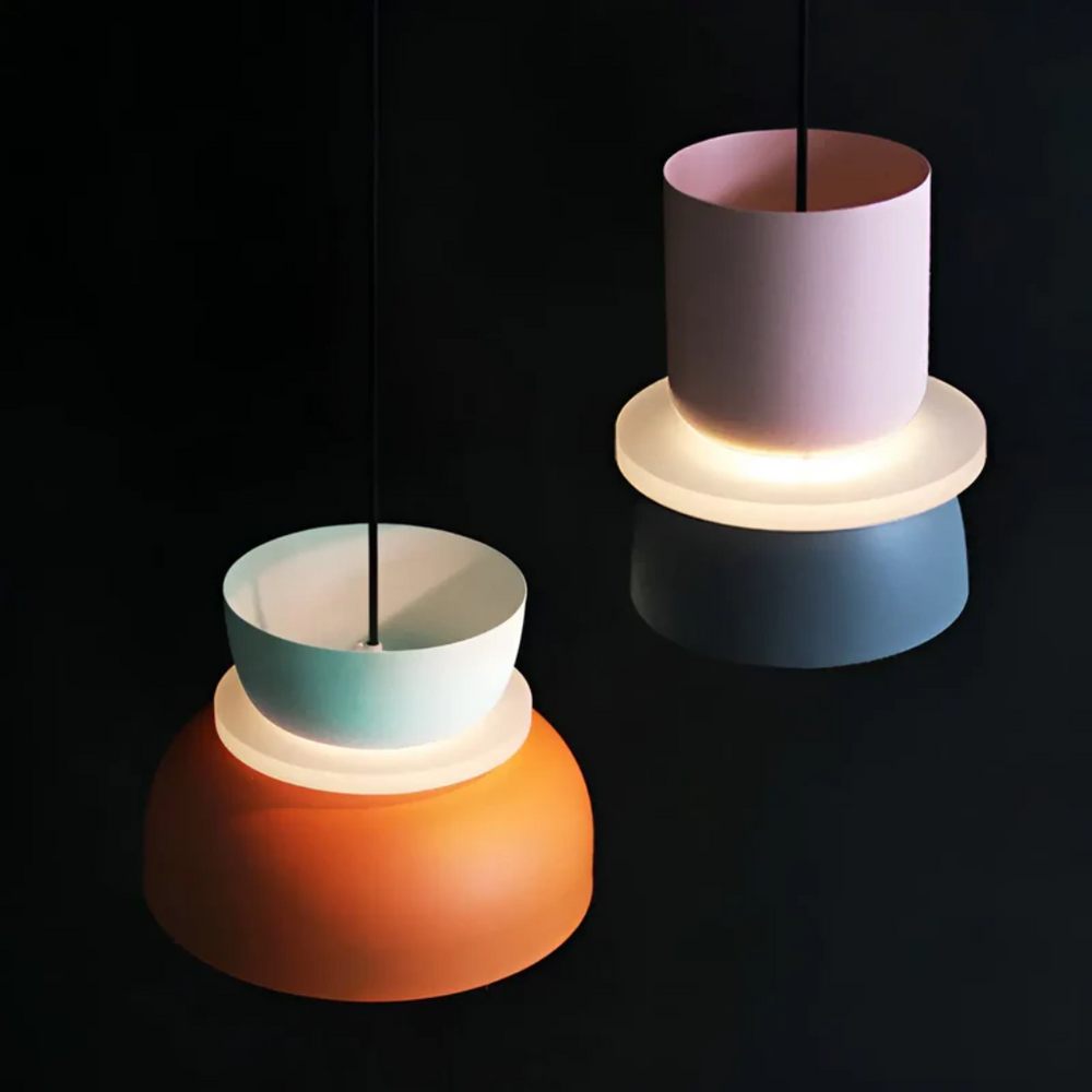 Lampe suspendue LED macaron tendance, éclairage décoratif pour maison.