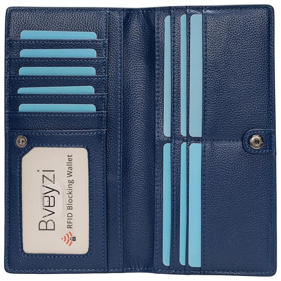 Accessoire de mode unisexe : portefeuille mince RFID gris, idéal pour cartes et billets, discret.