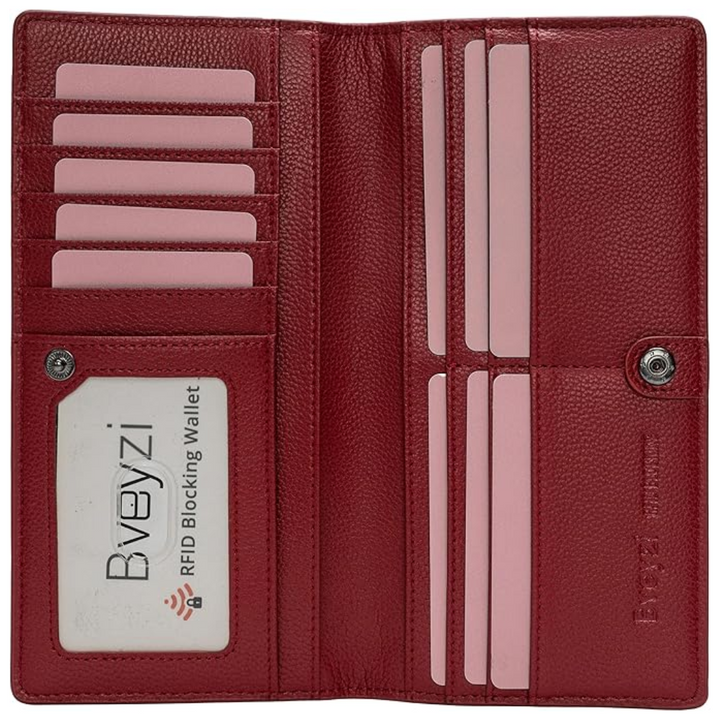 Portefeuille sécurisé marron, ultra-fin, avec protection RFID pour un transport de cartes sans souci.