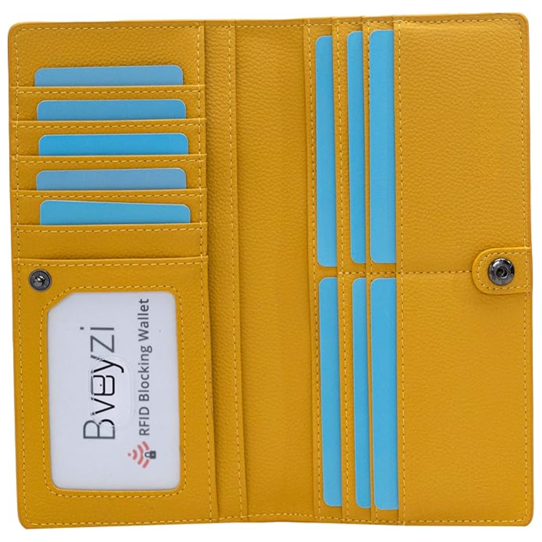 Portefeuille unisexe RFID élégant et mince rouge, design moderne pour organisation et sécurité quotidiennes.