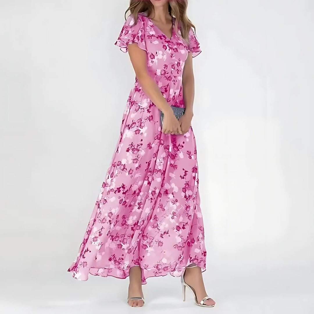 Robe mini fleurie Daisy élégante pour femme, style glamour polyvalent printemps-été, soirée ou décontractée.