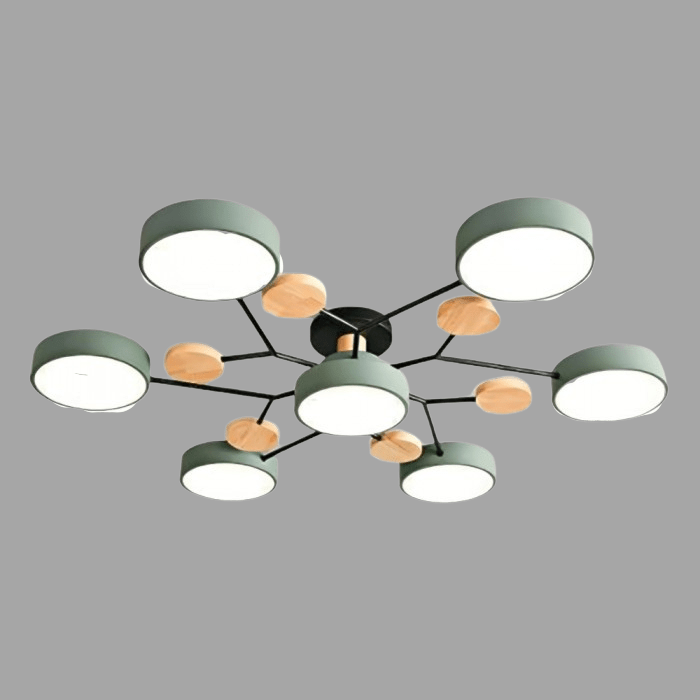 Lustre LED scandinave ramifié moderne pour salon. Éclairage design plafond durable.