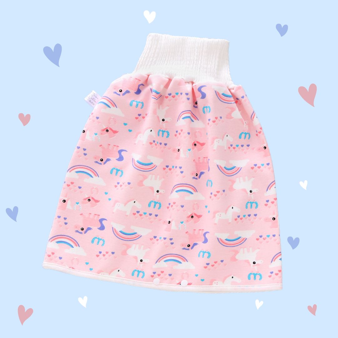Vêtement nuit enfant écologique ComfortWeave. Jupe-culotte imperméable, douce et lavable pour le confort de bébé.