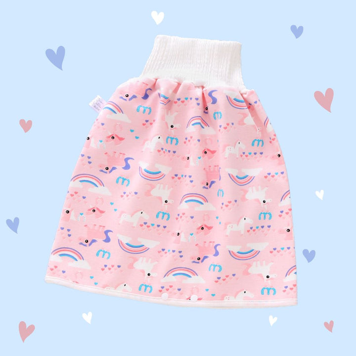Vêtement nuit enfant écologique ComfortWeave. Jupe-culotte imperméable, douce et lavable pour le confort de bébé.