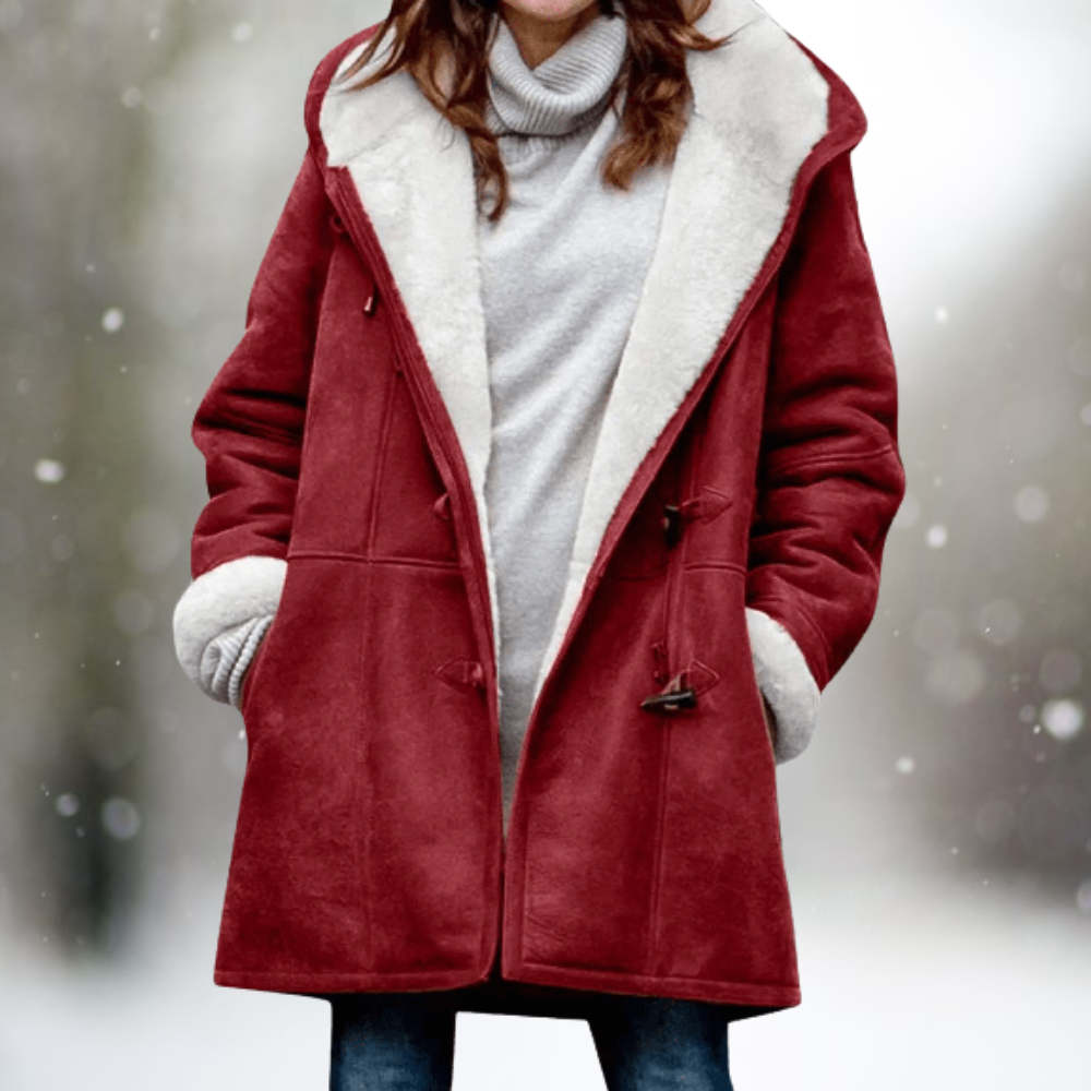 Manteau d'hiver femme élégant et très chaud. Style mode chic, idéal pour le confort par temps froid.
