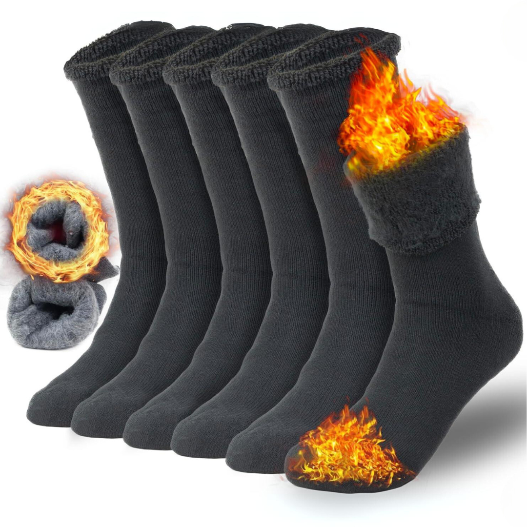 Chaussettes thermiques confortables pour hommes, idéales pour l'hiver, le froid et la randonnée.