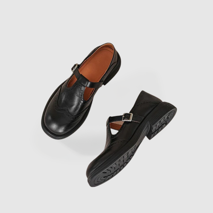 Mary Jane décontractées en cuir pour femmes, parfaites pour un style classique et un confort optimal.