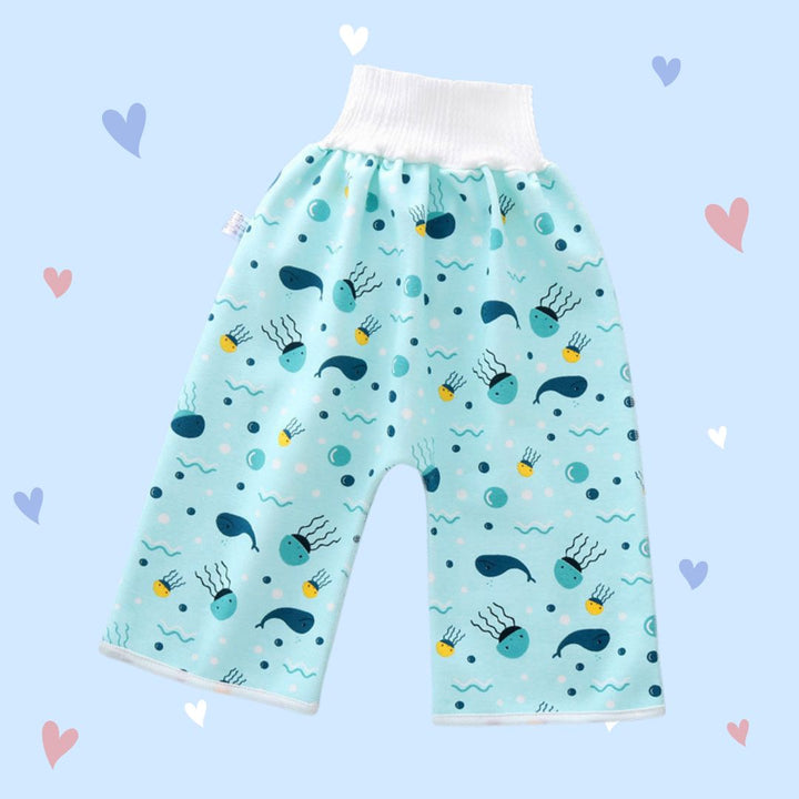 Jupe imperméable enfant ComfortWeave pour nuits sèches. Protection anti-fuite réutilisable et écologique.